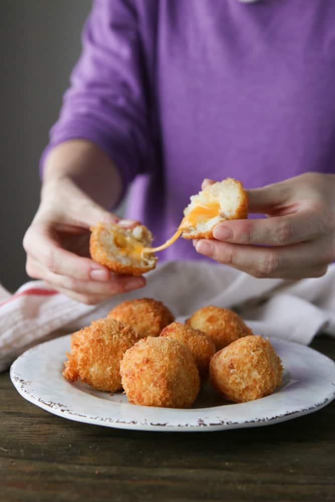 Fried Potato Cheese Balls | Joanie Simon