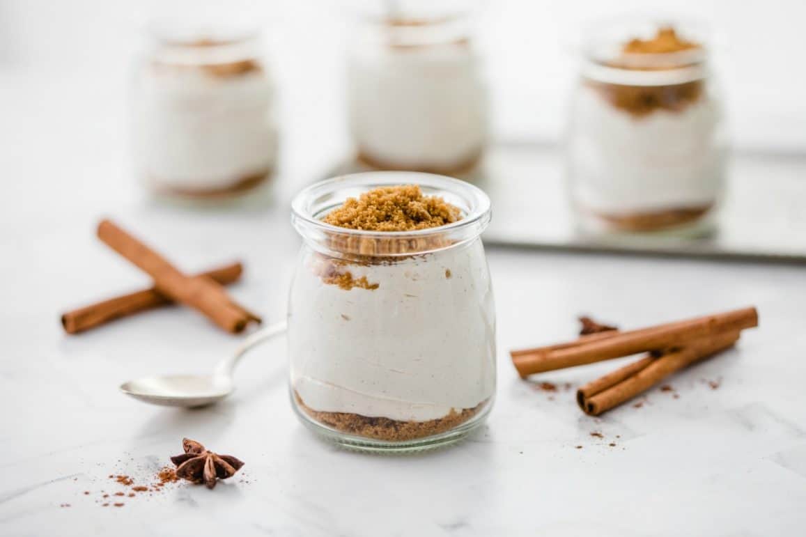 chai cheesecake cups