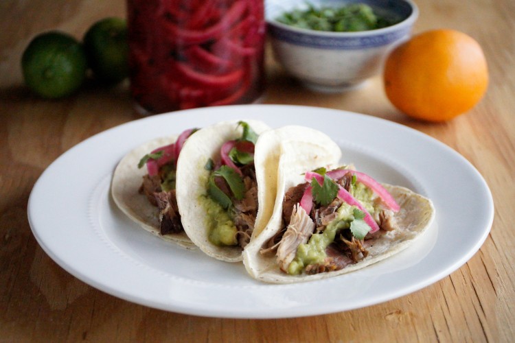 Pork Carnitas - JoanieSimon.com - melt in your mouth pork in a pressure cooker