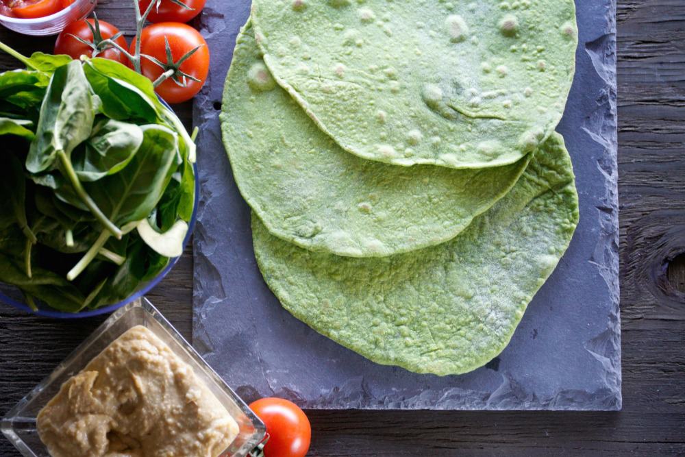 Green Spinach Flour Tortillas