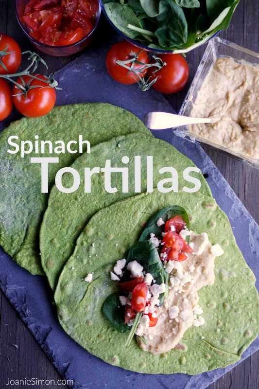 Homemade Spinach Tortillas - an easy recipe for the best homemade flour tortillas with a splash of vibrant green spinach