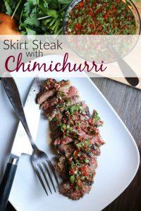 Seared Skirt Steak with Chimichurri