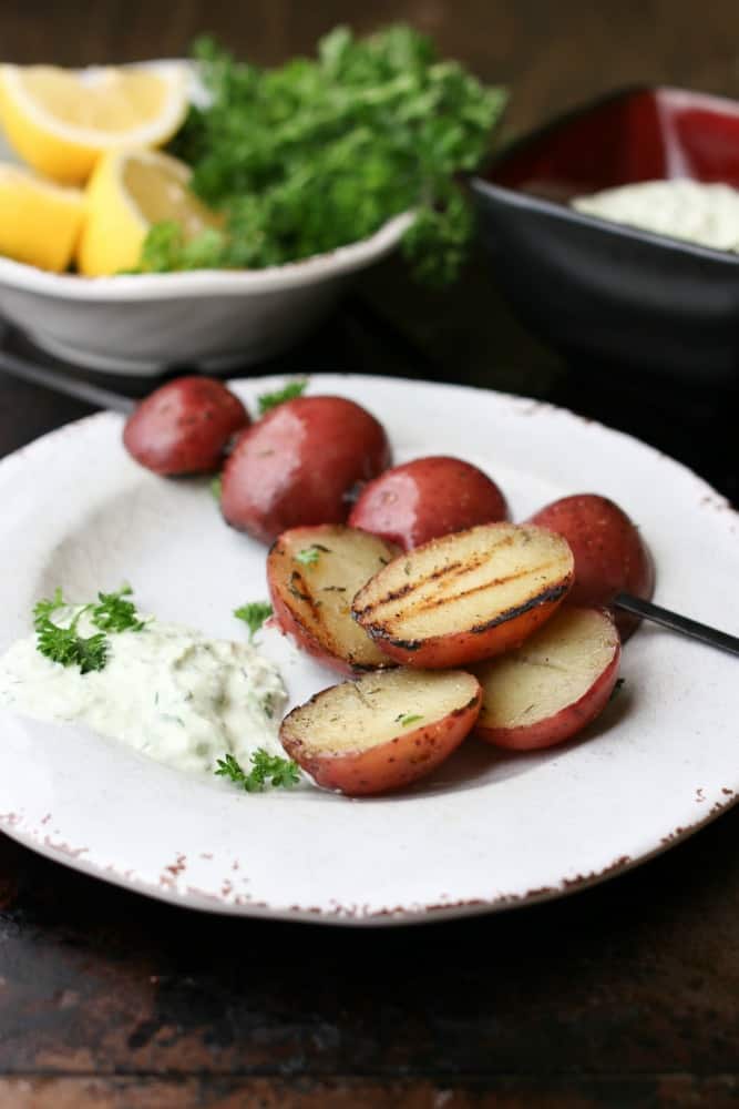 Grilled Potato Kabobs for Light Summer Grilling