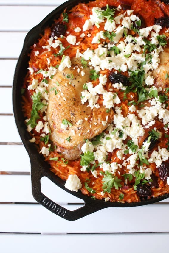 Chicken Skillet with Orzo