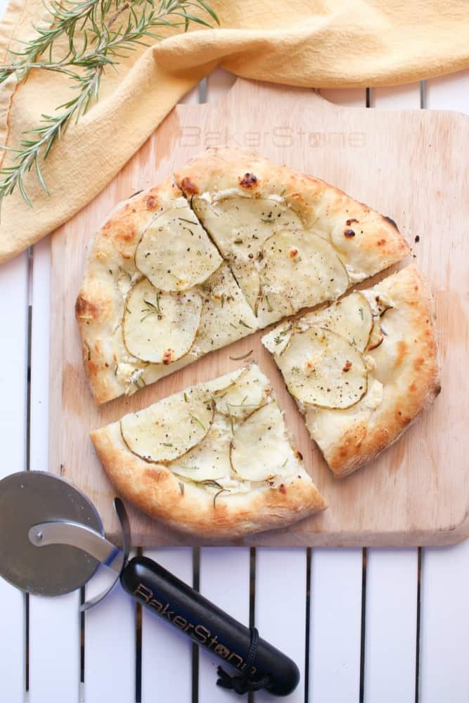 Homemade Pizza Crust with Potatoes and Garlic