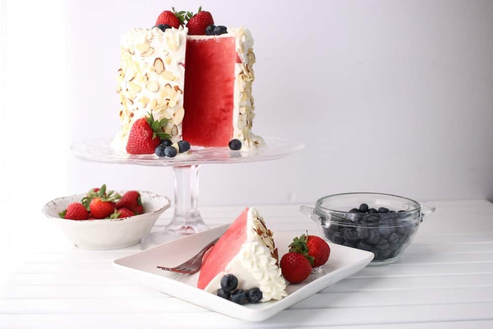 Watermelon Cake with Lemonade Whipped Cream – Uncle Matt's Organic