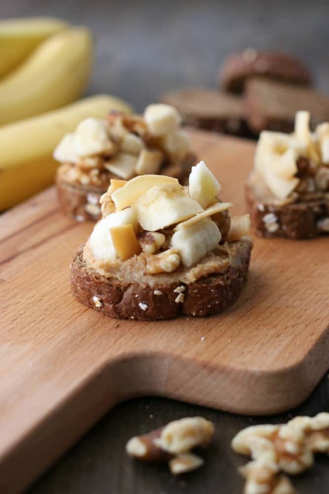 funky monkey banana bruschetta for kids