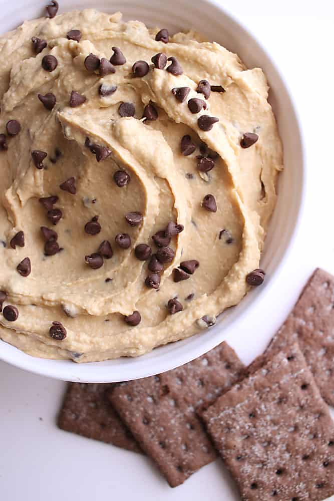 Chocolate Chip Cookie Dough Hummus | Joanie Simon