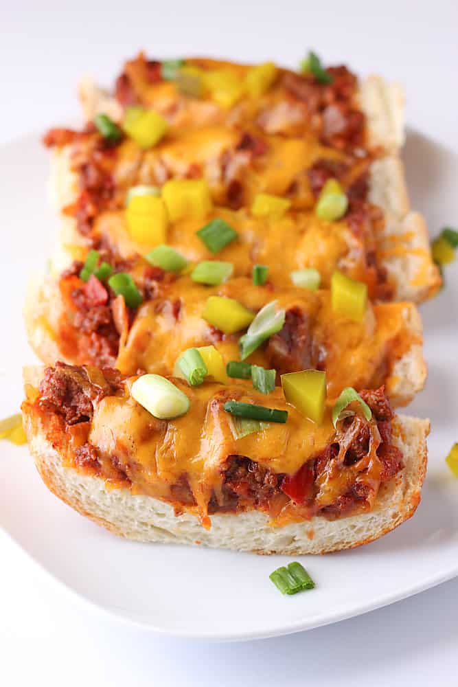 Sloppy Joe French Bread Pizza | Joanie Simon