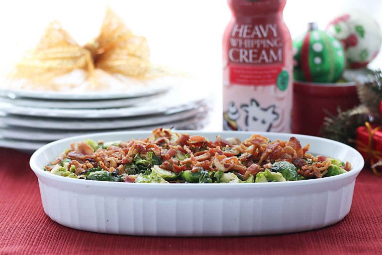 Creamy Dijon Bacon Brussels Sprouts Joanie Simon