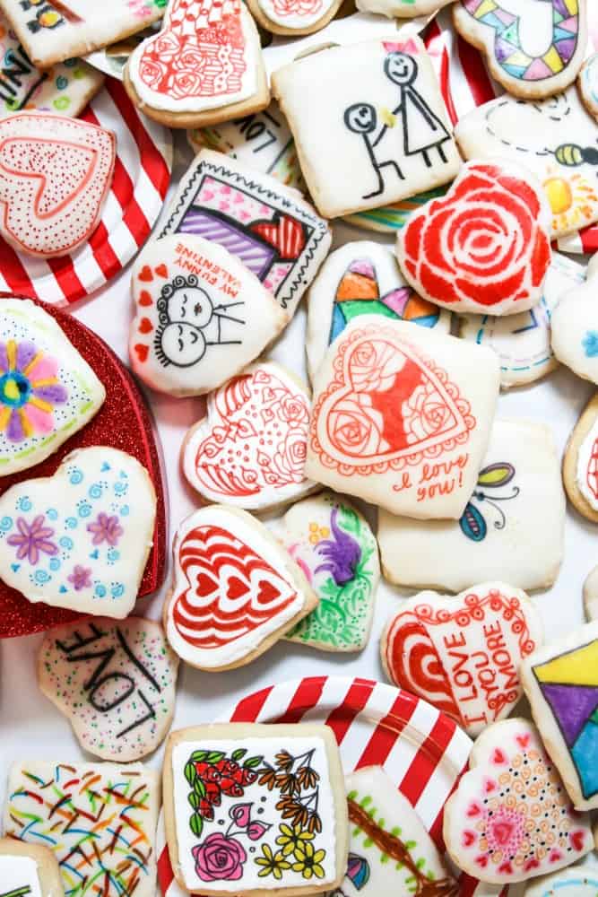 valentines sugar cookies