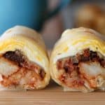 tater tot bacon cheese breakfast burrito