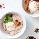 Instant Pot Rice Pudding with Cranberries
