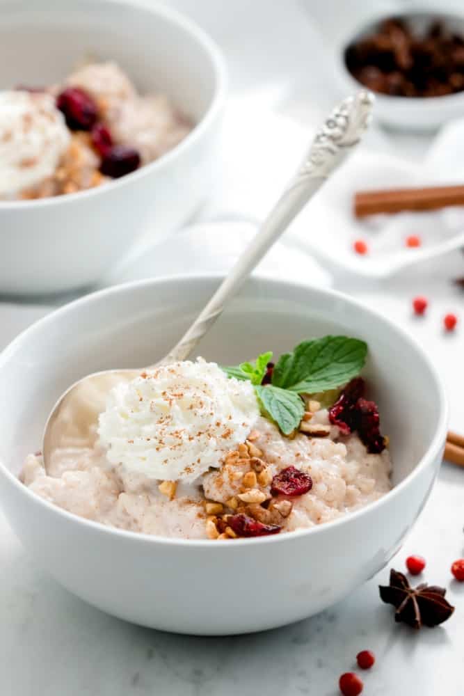 Instant Pot Rice Pudding with Dried Cranberries | Joanie Simon