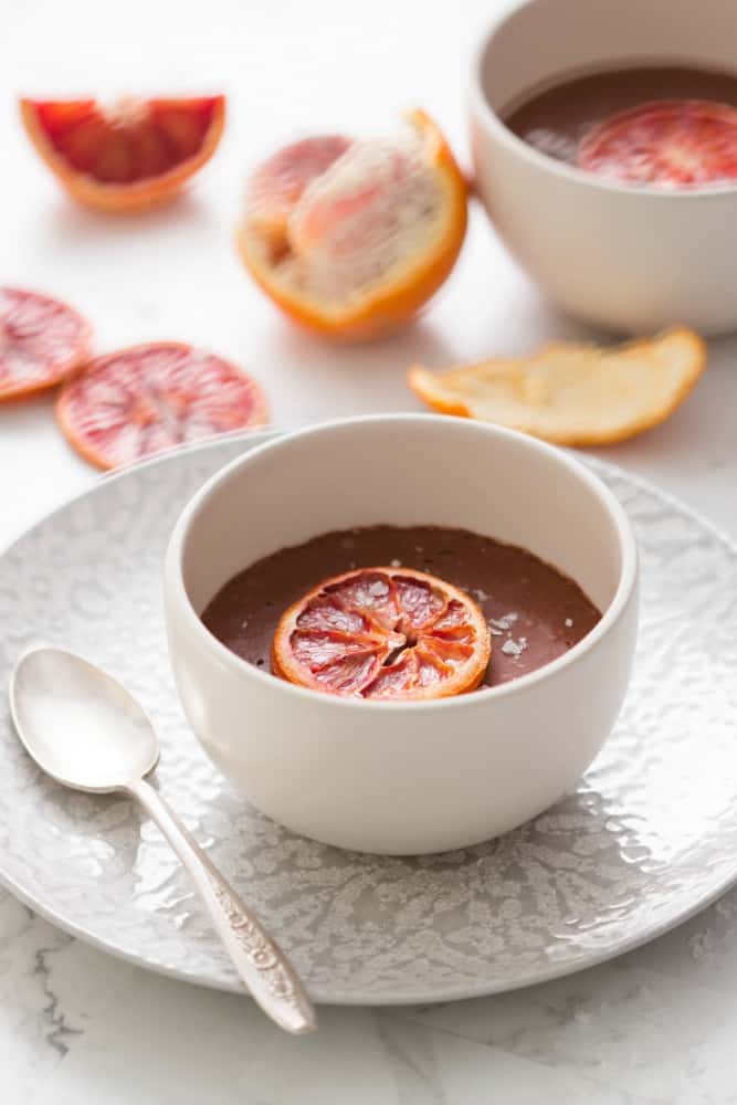 blood orange chocolate pots de creme