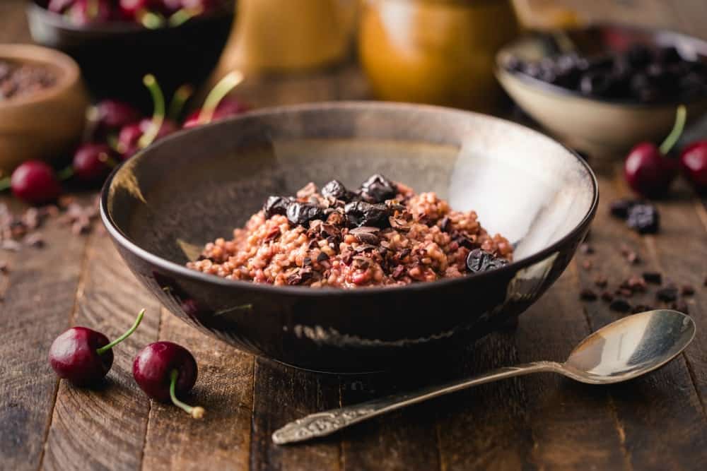 Chocolate Cherry Steel Cut Oatmeal - Slow Cooker Steel Cut Oatmeal