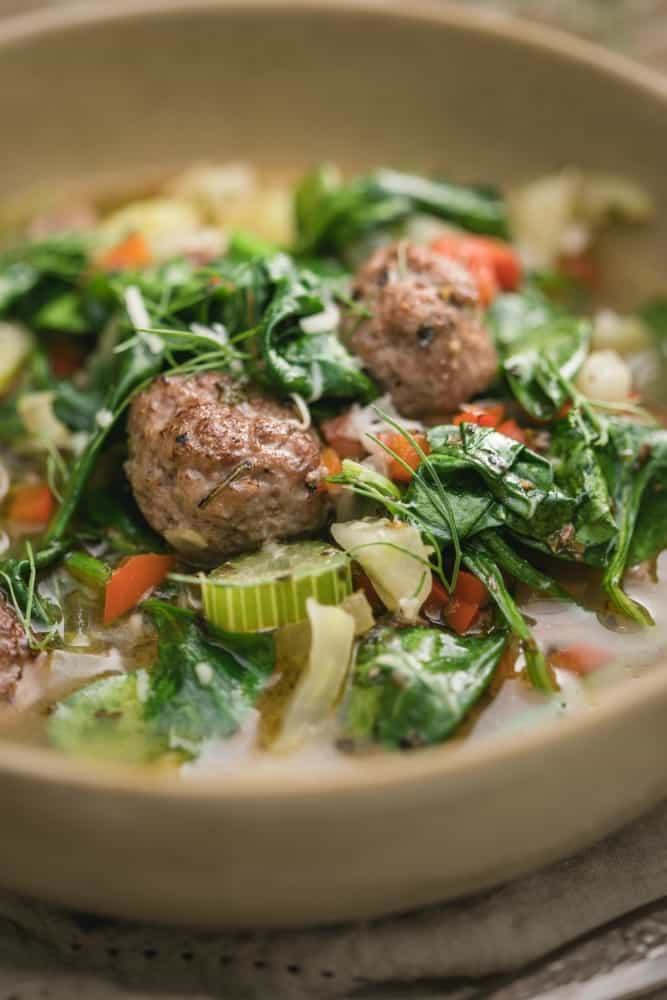 italian meatball and fennel soup keto | Joanie Simon
