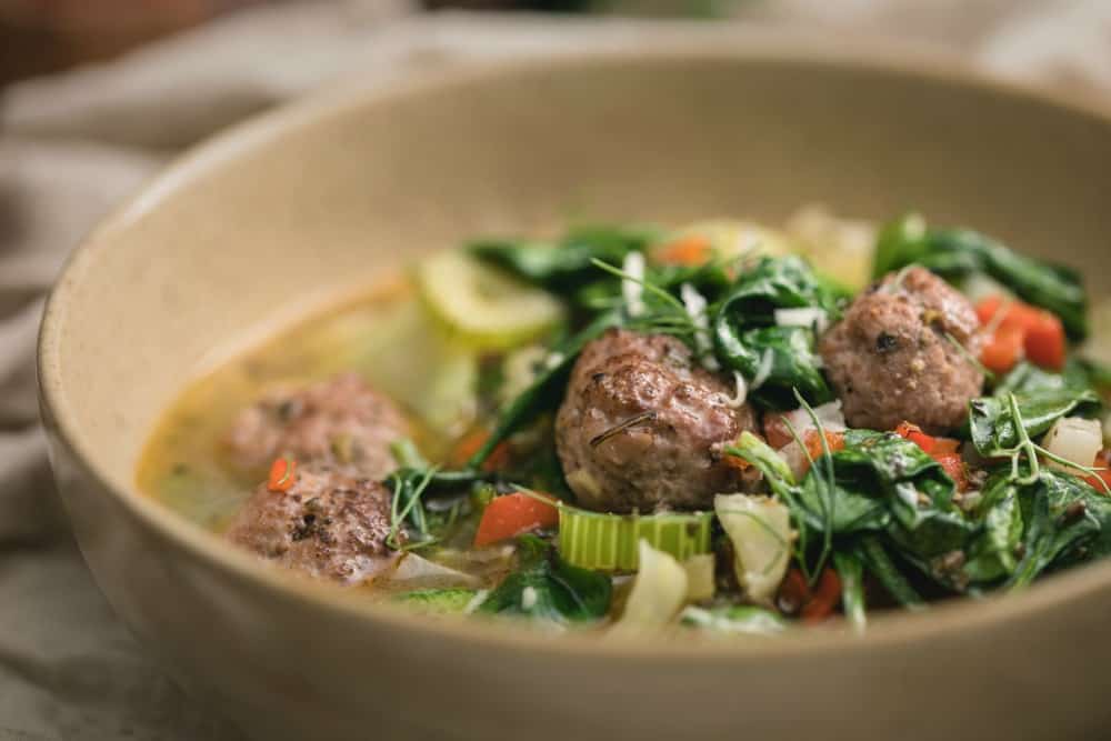 italian meatball and fennel soup keto recipe 