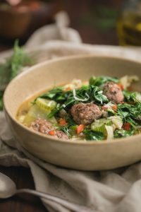 keto italian meatball and fennel soup