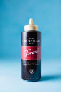 Bottle of Torani Chocolate Syrup