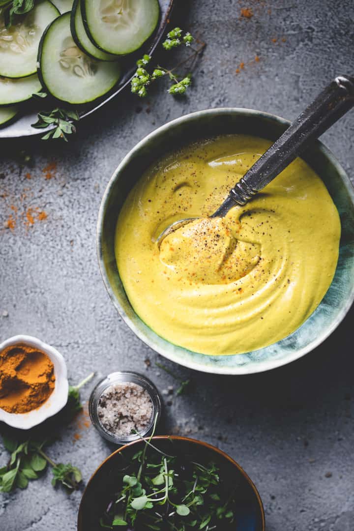 Coconut Curry Hummus with Coconut Oil and Garam Masala