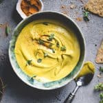 Coconut Curry Hummus with Tortilla Chips