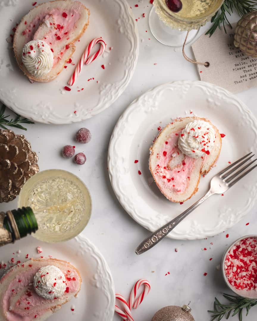 Whipped Peppermint Roll Cake | Joanie Simon