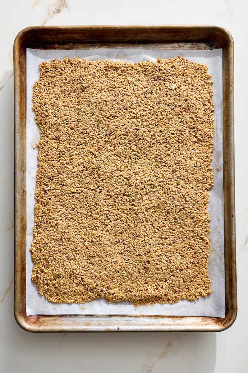sheet of buckwheat granola