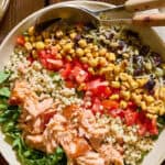 composed stetson chopped salad in a large family style bowl