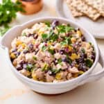 southwest chicken salad with crackers