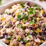 southwest chicken salad with crackers