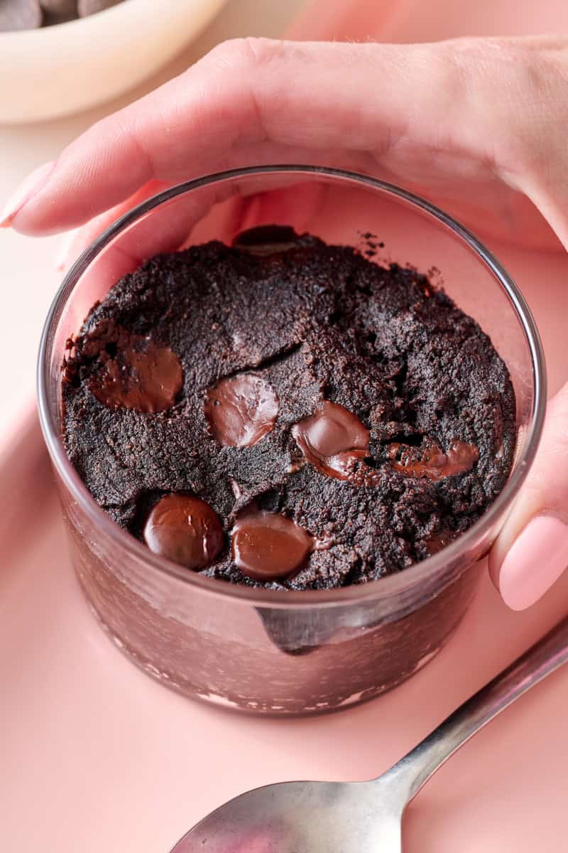 brownie after microwaving